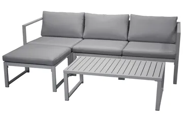 Salvador Loungegruppe - Hvit/Grå - Hagemøbler & utemiljø - Loungemøbler - Loungegrupper