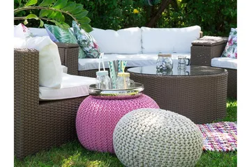 Severo Loungegruppe 102 cm - Brun - Hagemøbler & utemiljø - Loungemøbler - Loungegrupper