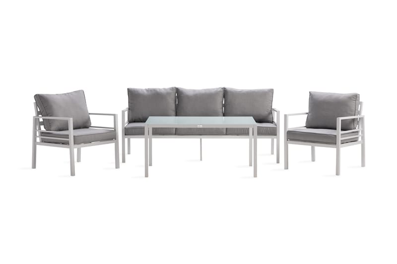 Sofagruppe Ariany - Hvit/Grå - Hagemøbler & utemiljø - Loungemøbler - Loungegrupper
