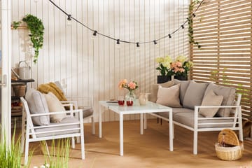 Sofagruppe Ariany - Hvit/Grå - Hagemøbler & utemiljø - Loungemøbler - Loungegrupper