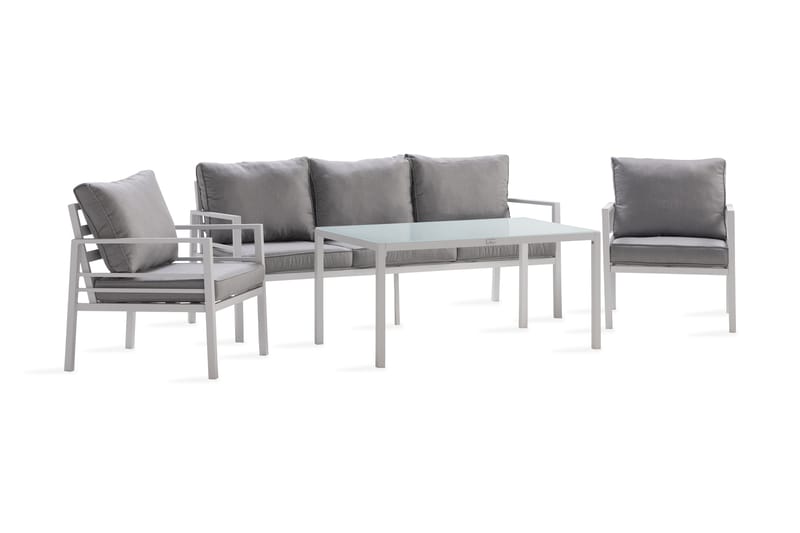 Sofagruppe Ariany - Hvit/Grå - Hagemøbler & utemiljø - Loungemøbler - Loungegrupper
