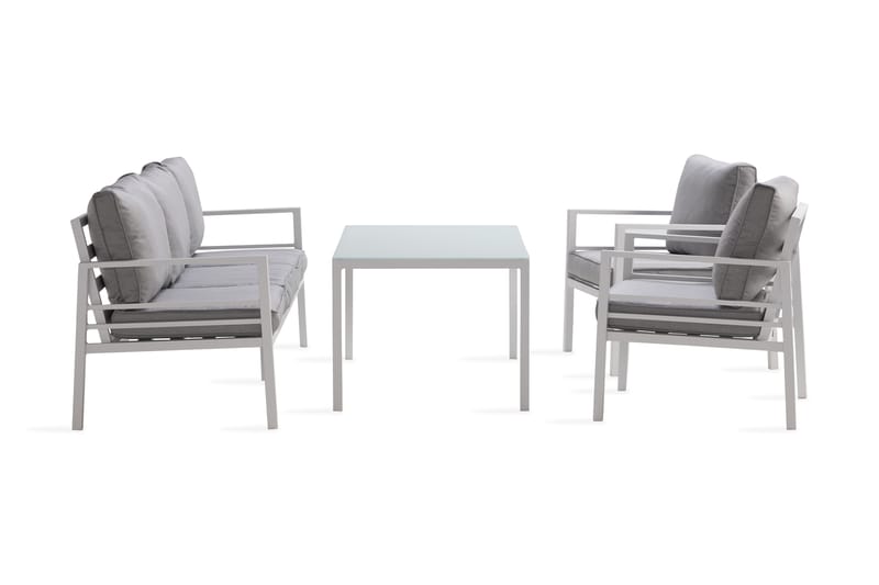 Sofagruppe Ariany - Hvit/Grå - Hagemøbler & utemiljø - Loungemøbler - Loungegrupper