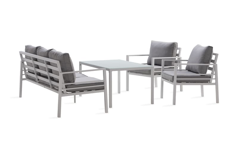 Sofagruppe Ariany - Hvit/Grå - Hagemøbler & utemiljø - Loungemøbler - Loungegrupper