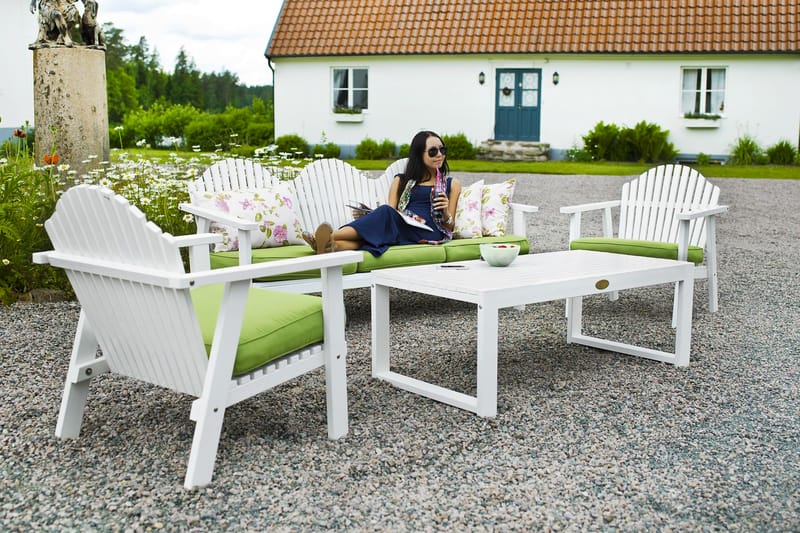 Sofagruppe Hillerstorp Gotland Bord+Bullerö Sofa+2 Lenestol - Hvit - Hagemøbler & utemiljø - Loungemøbler - Loungegrupper