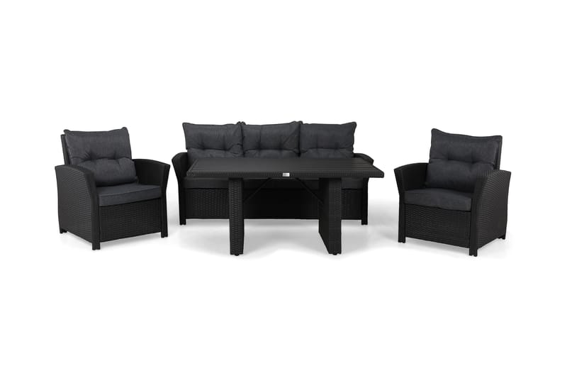 Sofagruppe James - Aintwood|Svart - Loungegrupper - Sofagruppe utendørs