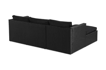 Sofagruppe Mendoza - Svart / svarte puter - Hagemøbler & utemiljø - Loungemøbler - Loungegrupper