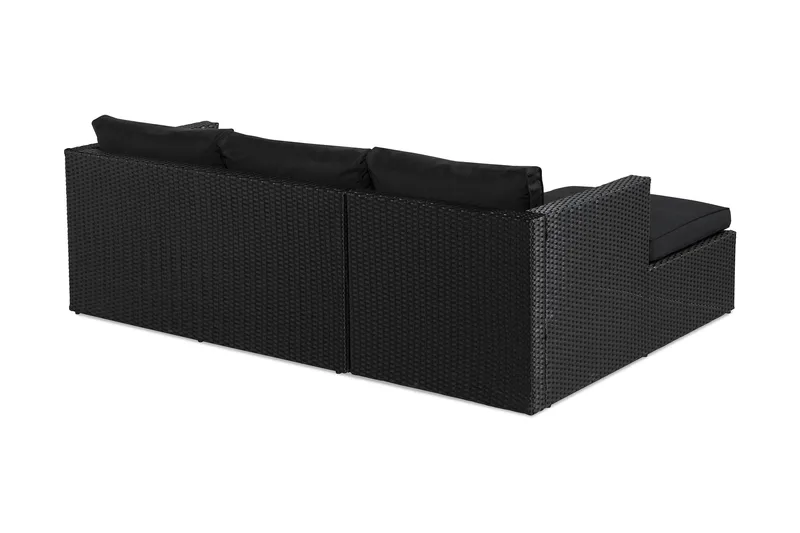 Sofagruppe Mendoza - Svart / svarte puter - Hagemøbler & utemiljø - Loungemøbler - Loungegrupper