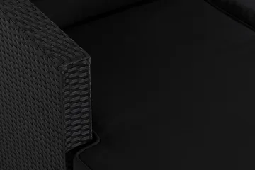 Sofagruppe Mendoza - Svart / svarte puter - Hagemøbler & utemiljø - Loungemøbler - Loungegrupper