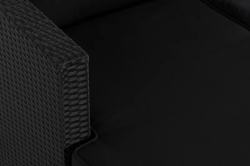 Sofagruppe Mendoza - Svart / svarte puter - Hagemøbler & utemiljø - Loungemøbler - Loungegrupper