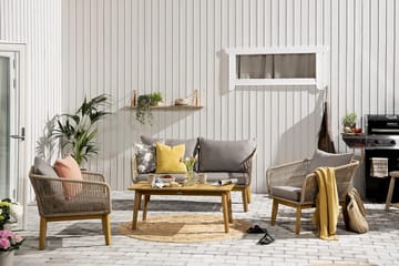 Sofagruppe Morocco - Akasie|Brun|Beige - Hagemøbler & utemiljø - Loungemøbler - Loungegrupper