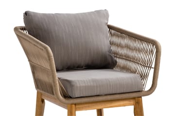 Sofagruppe Morocco - Akasie|Brun|Beige - Hagemøbler & utemiljø - Loungemøbler - Loungegrupper