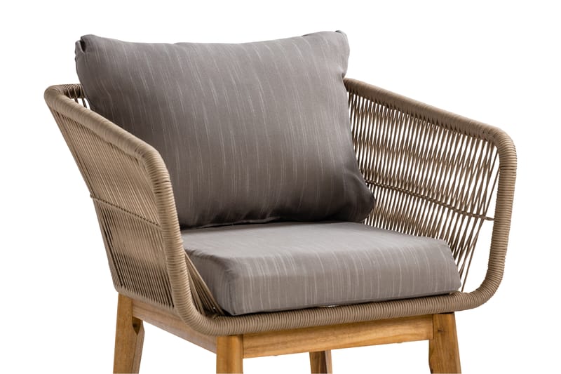 Sofagruppe Morocco - Akasie|Brun|Beige - Hagemøbler & utemiljø - Loungemøbler - Loungegrupper