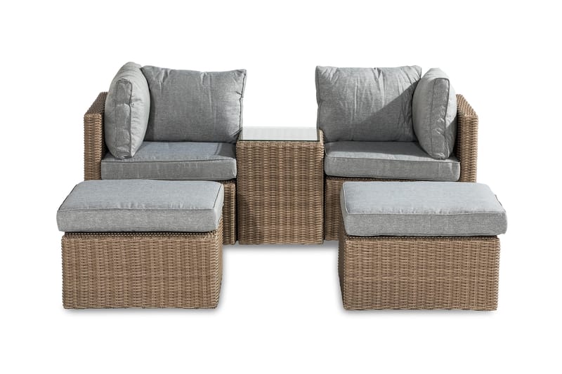 Sofagruppe Zambia - Beige|Grå - Loungegrupper - Sofagruppe utendørs