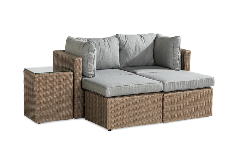 Sofagruppe Zambia - Beige|Grå - Loungegrupper - Sofagruppe utendørs