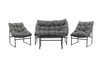 Tina Loungegruppe 4-seters - Svart - Hagemøbler & utemiljø - Loungemøbler - Loungegrupper