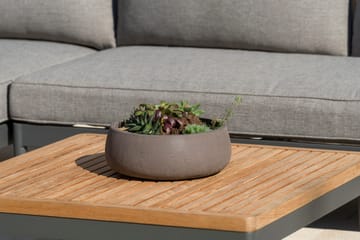 TOPAZ Sett Dagbedd + 2-seter sofa + sofabord 73 cm - Magnesiumgrå - Hagemøbler & utemiljø - Loungemøbler - Loungegrupper