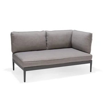 TOPAZ Sett Dagbedd + 2-seter sofa + sofabord 73 cm - Magnesiumgrå - Hagemøbler & utemiljø - Loungemøbler - Loungegrupper