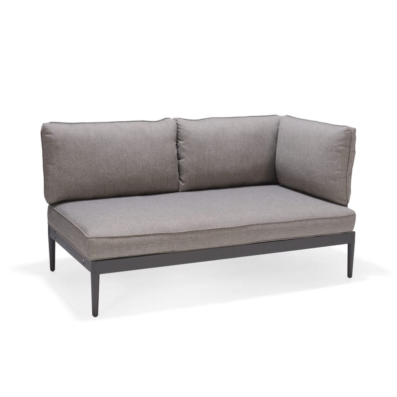 TOPAZ Sett Dagbedd + 2-seter sofa + sofabord 73 cm - Magnesiumgrå - Hagemøbler & utemiljø - Loungemøbler - Loungegrupper