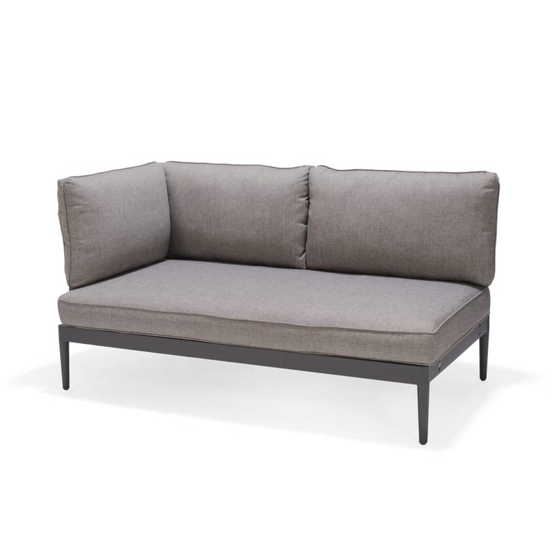 TOPAZ Sett Dagbedd + 2-seter sofa + sofabord 73 cm - Magnesiumgrå - Hagemøbler & utemiljø - Loungemøbler - Loungegrupper