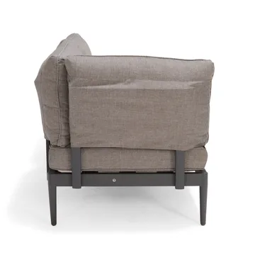 TOPAZ Sett Dagbedd + 2-seter sofa + sofabord 73 cm - Magnesiumgrå - Hagemøbler & utemiljø - Loungemøbler - Loungegrupper