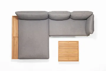 TOPAZ Sett Dagbedd + 2-seter sofa + sofabord 73 cm - Magnesiumgrå - Hagemøbler & utemiljø - Loungemøbler - Loungegrupper