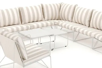 Usteryd utendørs hjørnesofa 8-seter vendbar med lenestol - Beige/Stripet - Hagemøbler & utemiljø - Loungemøbler - Loungegrupper