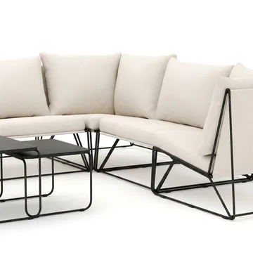 Usteryd utendørs L-sofa 7-seter vendbar - Svart/Beige - Hagemøbler & utemiljø - Loungemøbler - Loungegrupper