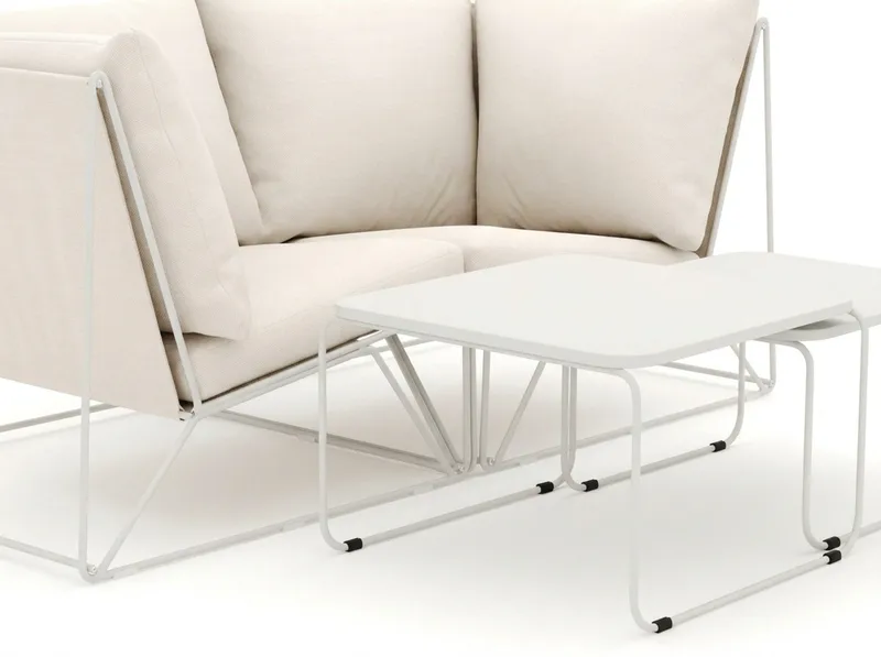Usteryd utendørs rett 2-seters sofa - Beige/Beige - Hagemøbler & utemiljø - Loungemøbler - Loungegrupper