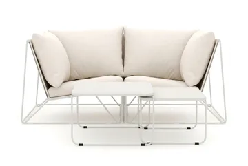 Usteryd utendørs rett 2-seters sofa - Beige/Beige - Hagemøbler & utemiljø - Loungemøbler - Loungegrupper