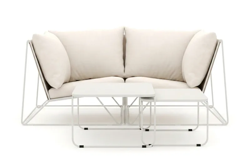 Usteryd utendørs rett 2-seters sofa - Beige/Beige - Hagemøbler & utemiljø - Loungemøbler - Loungegrupper