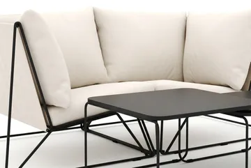 Usteryd utendørs rett 2-seters sofa - Svart/Beige - Hagemøbler & utemiljø - Loungemøbler - Loungegrupper