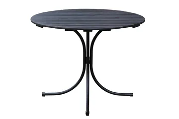 Vaxholm Spisegruppe Rund - Kaffesvart/Grå - Hagemøbler & utemiljø - Loungemøbler - Loungegrupper