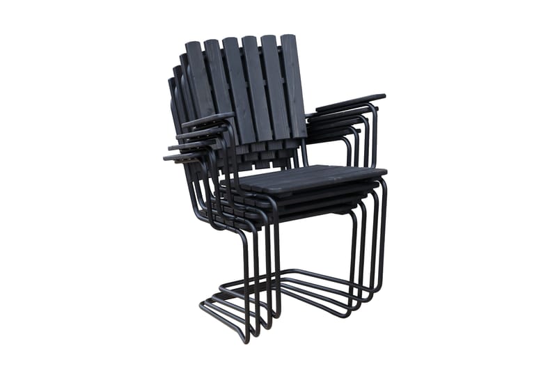 Vaxholm Spisegruppe Rund - Kaffesvart/Grå - Hagemøbler & utemiljø - Loungemøbler - Loungegrupper