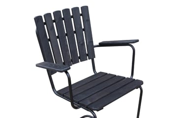 Vaxholm Spisegruppe Rund - Kaffesvart/Grå - Hagemøbler & utemiljø - Loungemøbler - Loungegrupper