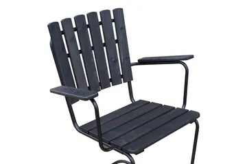 Vaxholm Spisegruppe Rund - Kaffesvart/Grå - Hagemøbler & utemiljø - Loungemøbler - Loungegrupper