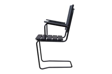 Vaxholm Spisegruppe Rund - Kaffesvart/Grå - Hagemøbler & utemiljø - Loungemøbler - Loungegrupper