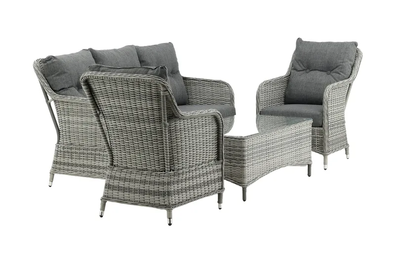 Vikelund loungegruppe utendørs - Grå - Hagemøbler & utemiljø - Loungemøbler - Loungegrupper