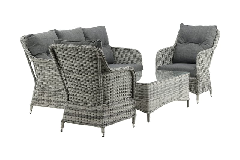 Vikelund loungegruppe utendørs - Grå - Hagemøbler & utemiljø - Loungemøbler - Loungegrupper