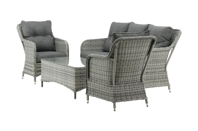 Vikelund loungegruppe utendørs - Grå - Hagemøbler & utemiljø - Loungemøbler - Loungegrupper