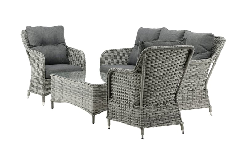 Vikelund loungegruppe utendørs - Grå - Hagemøbler & utemiljø - Loungemøbler - Loungegrupper