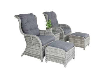 Vikelund loungegruppe utendørs - Grå - Hagemøbler & utemiljø - Loungemøbler - Loungegrupper