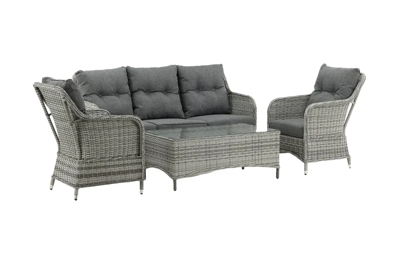 Vikelund loungegruppe utendørs - Grå - Hagemøbler & utemiljø - Loungemøbler - Loungegrupper