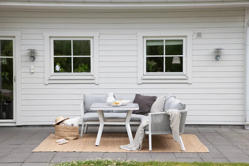 Virya Hjørneloungegruppe med Puter Grå - Venture Home - Hagemøbler & utemiljø - Loungemøbler - Loungegrupper