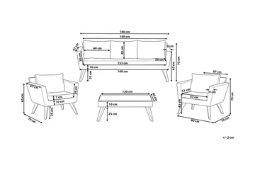 Vittoria Loungegruppe - Tre / Natur - Hagemøbler & utemiljø - Loungemøbler - Loungegrupper