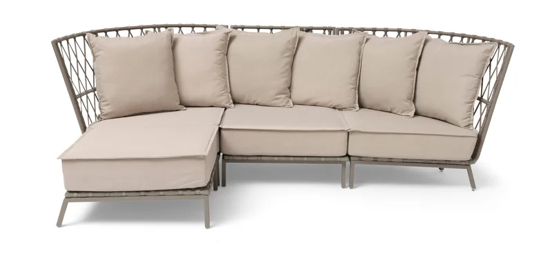Loungesofa Hillerstorp Jet Set 3-seter - Beige - Hagemøbler & utemiljø - Loungemøbler - Loungesofaer