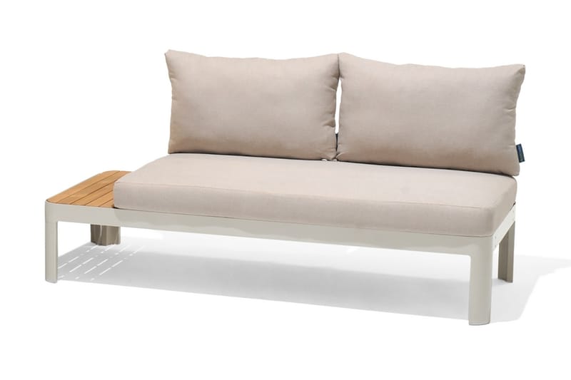 2-seter Sofa Portals - Hvit/Tre - Loungesofaer - Balkongsofa - Utesofa