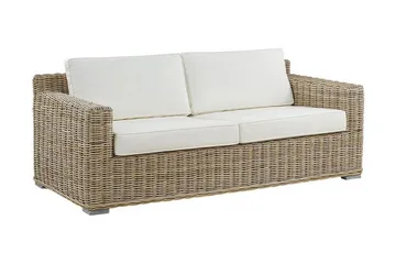 Apriliana 2-seters sofa - Kunstrotting / Lys brun - Hagemøbler & utemiljø - Loungemøbler - Loungesofaer