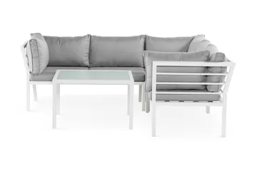 Ariany Hjørnesofa - Hvit/Grå - Hagemøbler & utemiljø - Loungemøbler - Loungesofaer