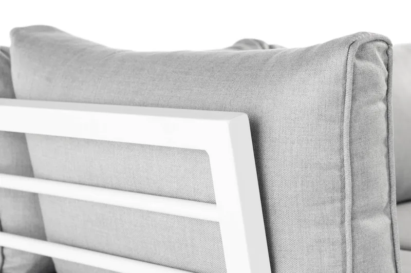 Ariany Hjørnesofa - Hvit/Grå - Hagemøbler & utemiljø - Loungemøbler - Loungesofaer