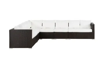 Calizza Loungegruppe Kunstrotting - Brun - Hagemøbler & utemiljø - Loungemøbler - Loungesofaer